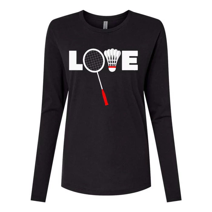 Badminton LOVE Womens Cotton Relaxed Long Sleeve T-Shirt