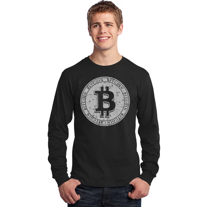 Bitcoin Logo Long Sleeve Shirt