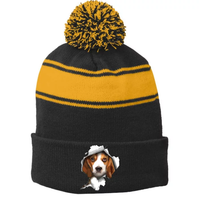 Beagle Lover Beagle Puppy Beagle Owner Beagle Stripe Pom Pom Beanie