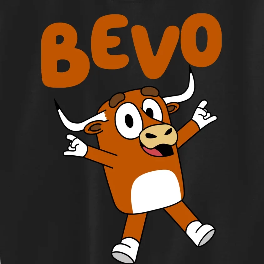 Bevo Longhorn Bull Funny Cartoon Kids Sweatshirt