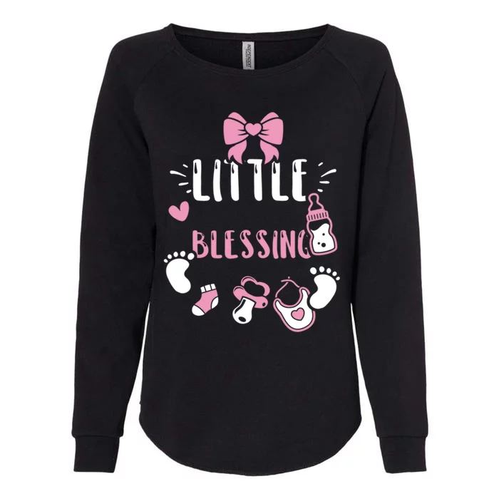 Baby: Little Blessing Cute Gift Sayings Gift Womens California Wash Sweatshirt