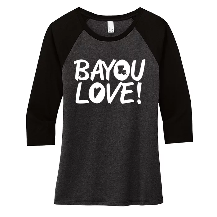 Bayou Love Women's Tri-Blend 3/4-Sleeve Raglan Shirt