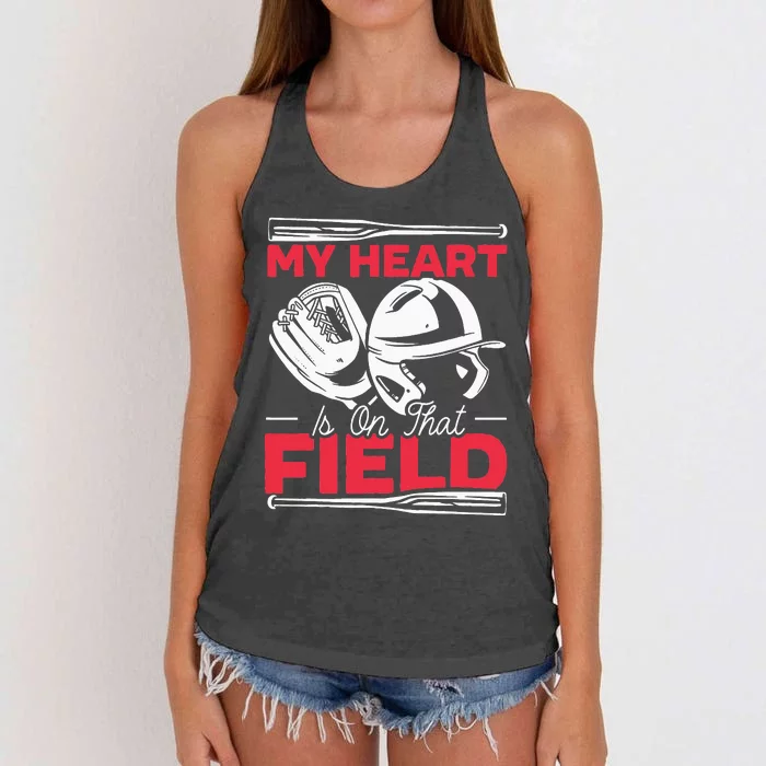 Baseball Lover Baseball Player Baseball Coach Sports Women's Knotted Racerback Tank