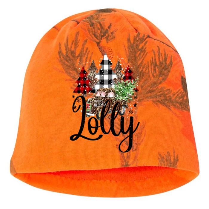 Blessed Lolly Christmas Truck Grandma Gift Kati - Camo Knit Beanie