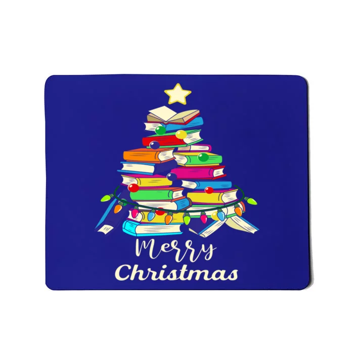 Book Lover Christmas Tree Library Book Xmas Tree Gift Mousepad