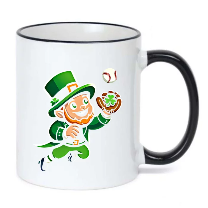 Baseball Leprechauns Catcher Saint PaddyS Shamrock Irish Cool Gift Black Color Changing Mug