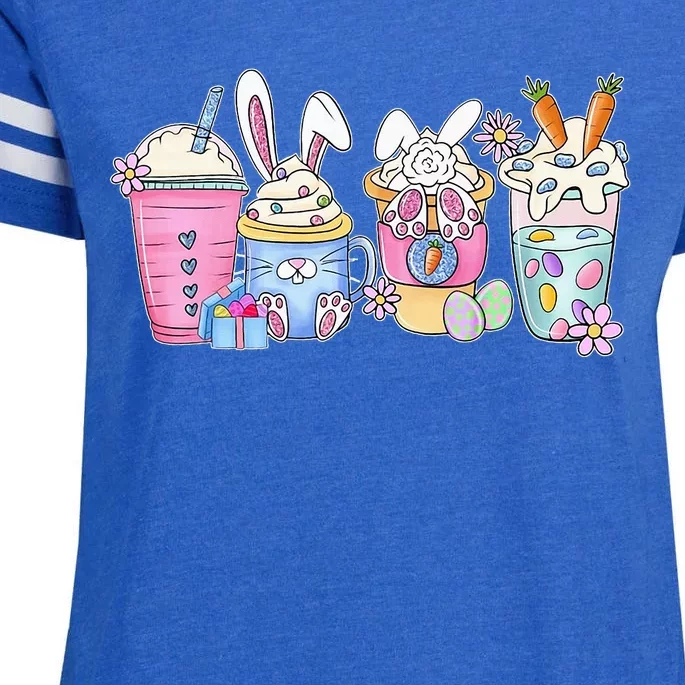 Bunny Latte Coffee Easter Bunny rabbit Coffee Lover Enza Ladies Jersey Football T-Shirt