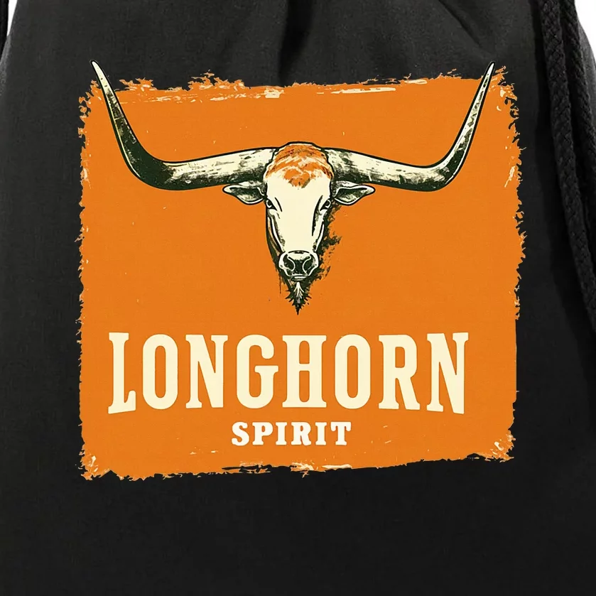 Beautiful Longhorn Costume For Texan Spirit Fans Drawstring Bag