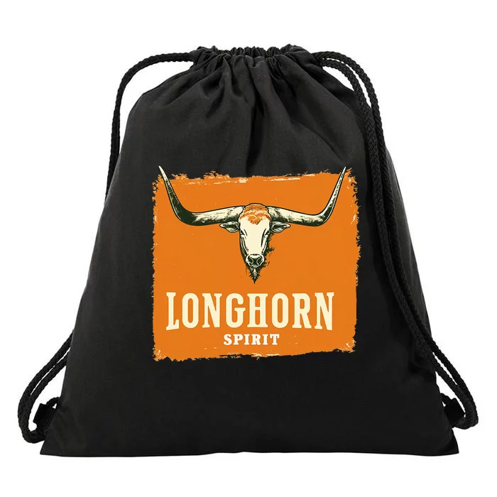 Beautiful Longhorn Costume For Texan Spirit Fans Drawstring Bag