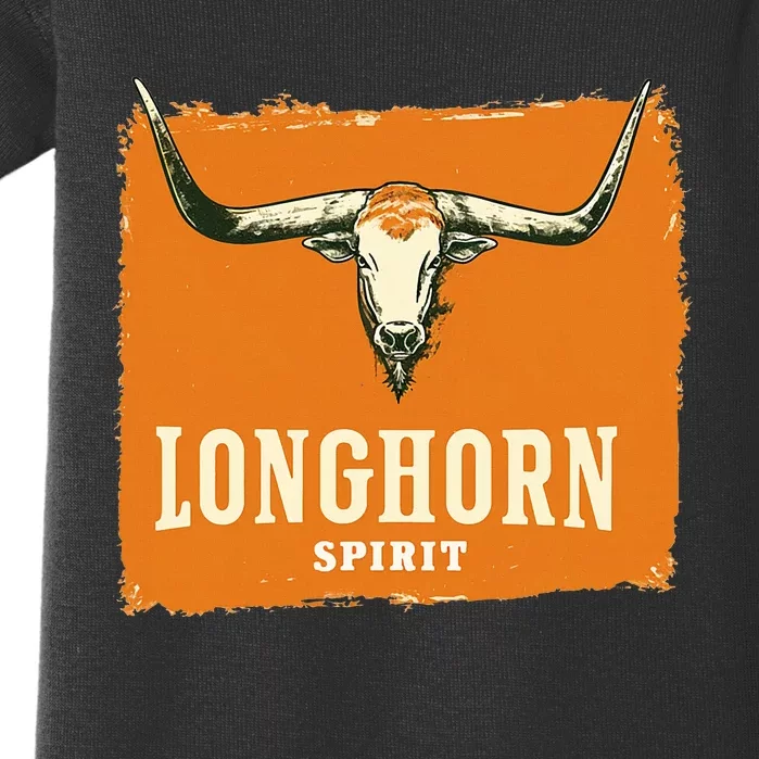 Beautiful Longhorn Costume For Texan Spirit Fans Baby Bodysuit