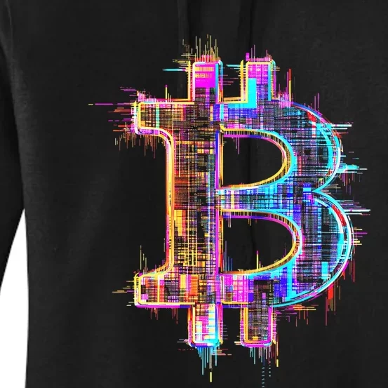 Bitcoin Logo Crypto Trader Investor Cryptocurrency Btc Women's Pullover Hoodie