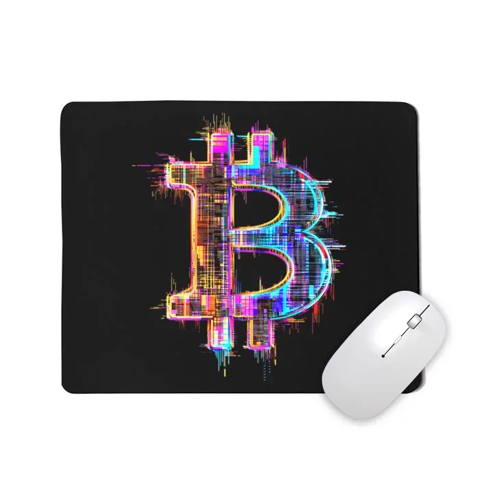 Bitcoin Logo Crypto Trader Investor Cryptocurrency Btc Mousepad