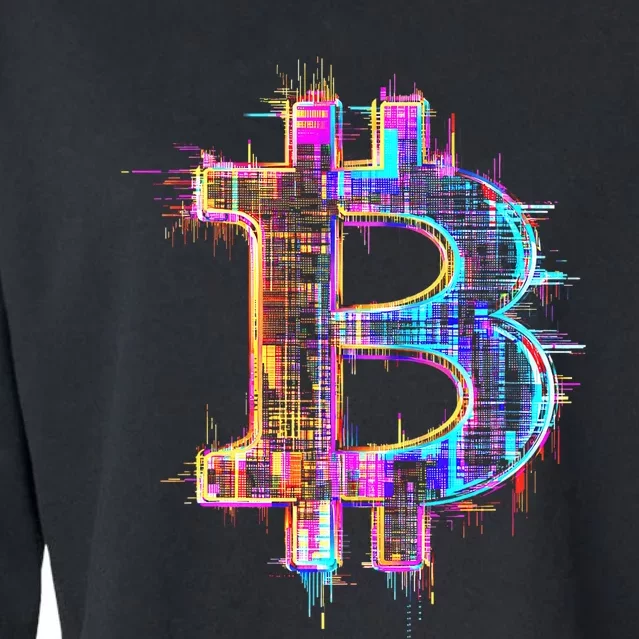 Bitcoin Logo Crypto Trader Investor Cryptocurrency Btc Cropped Pullover Crew