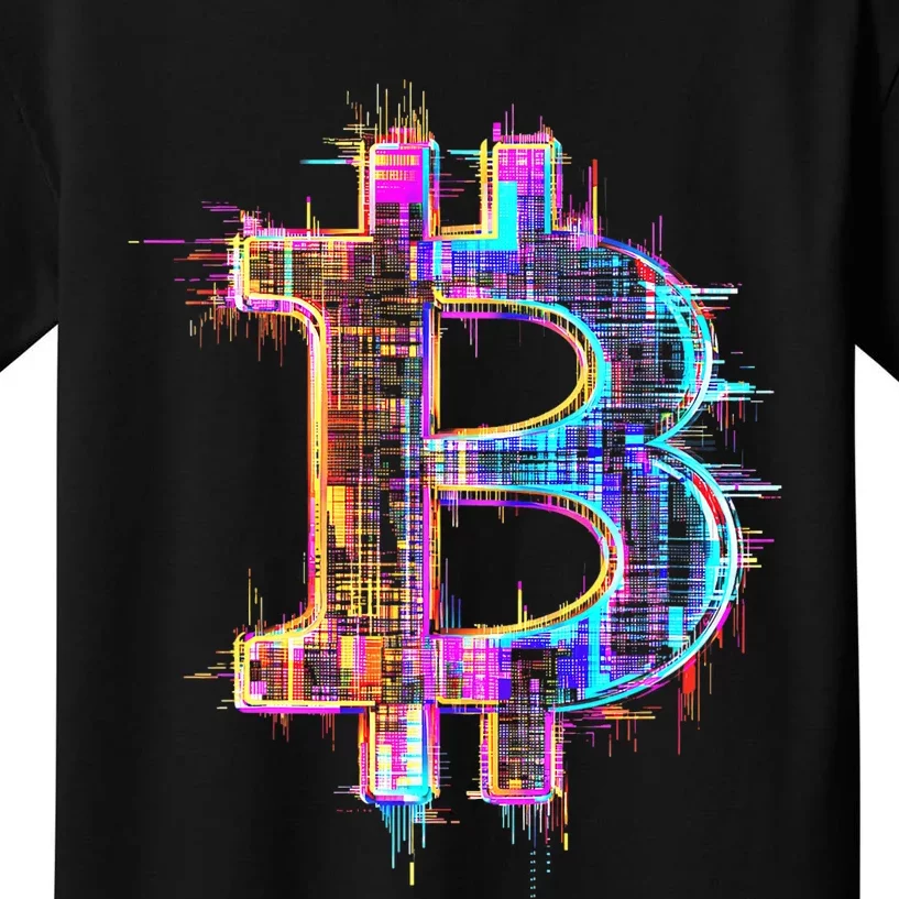 Bitcoin Logo Crypto Trader Investor Cryptocurrency Btc Kids T-Shirt