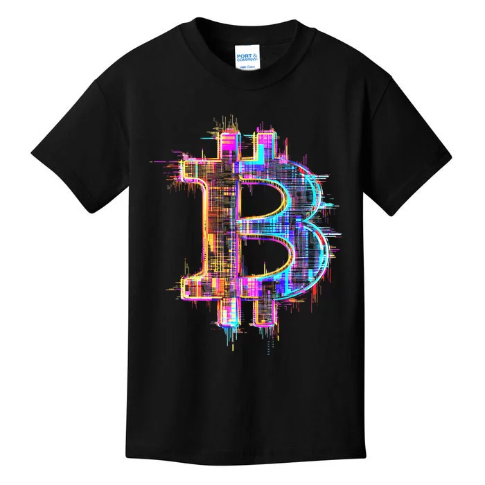 Bitcoin Logo Crypto Trader Investor Cryptocurrency Btc Kids T-Shirt