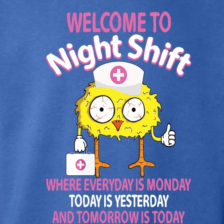 Bsn Lpn Cna Funny Nursing Chick Welcome To Night Shift Nurse Gift Toddler Hoodie