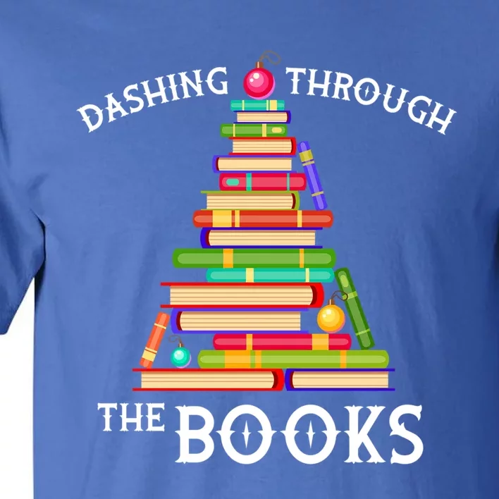 Book Lover Christmas Tree Funny Holiday Reading Gift Tall T-Shirt