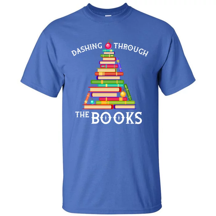 Book Lover Christmas Tree Funny Holiday Reading Gift Tall T-Shirt