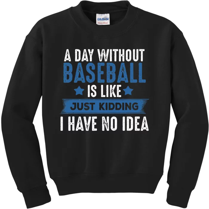 Baseball Lover Cool Gifts For Player Coach Fan Kids Sweatshirt