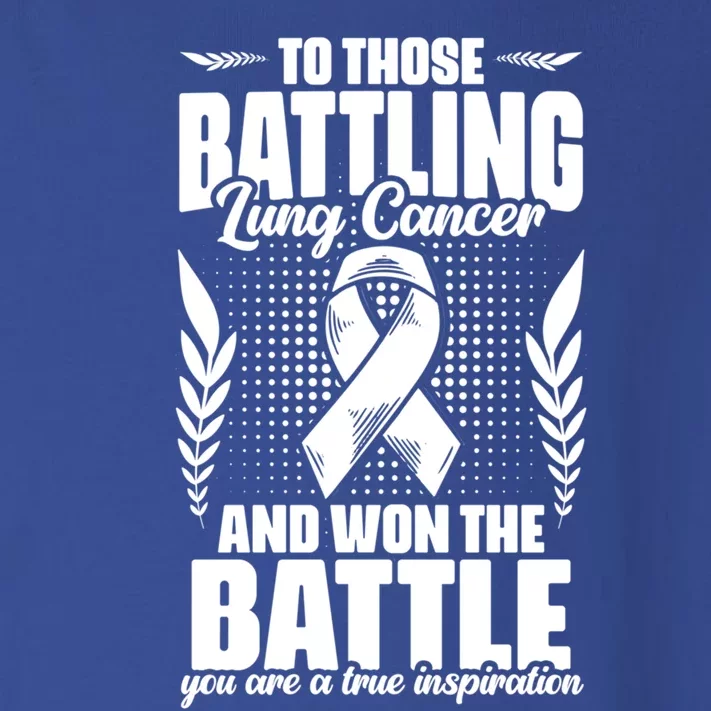 Battling Lung Cancer And Won Support Lung Cancer Survivor Gift Toddler Long Sleeve Shirt