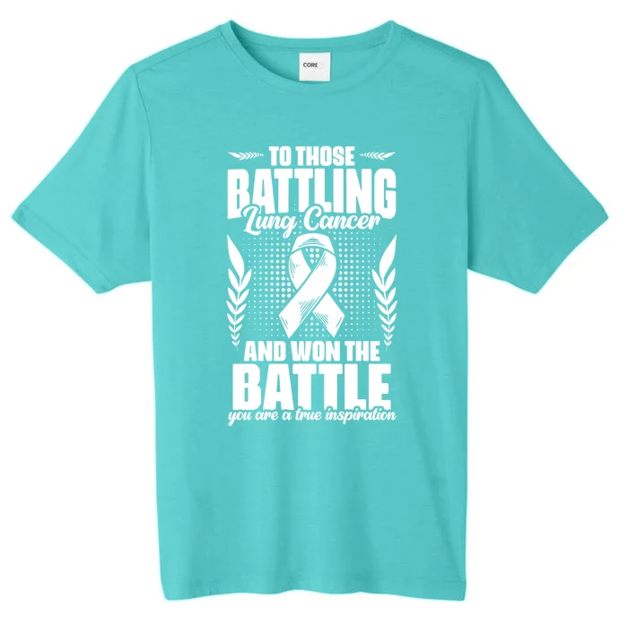 Battling Lung Cancer And Won Support Lung Cancer Survivor Gift ChromaSoft Performance T-Shirt