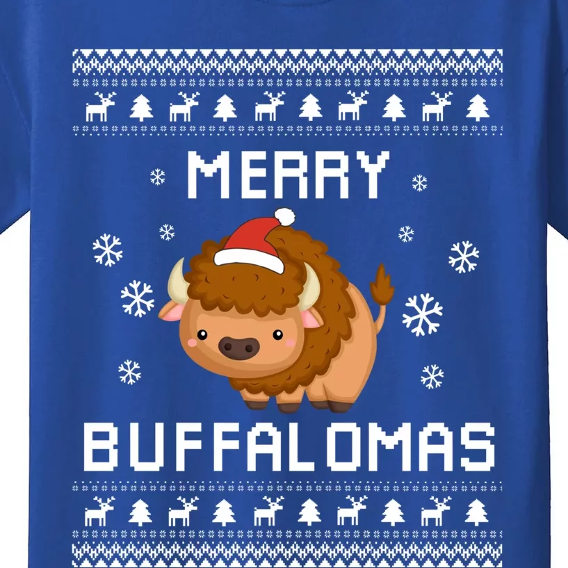 Buffalo Lover Christmas Ugly Xmas Buffalo Sweater Bison Gift Great Gift Kids T-Shirt