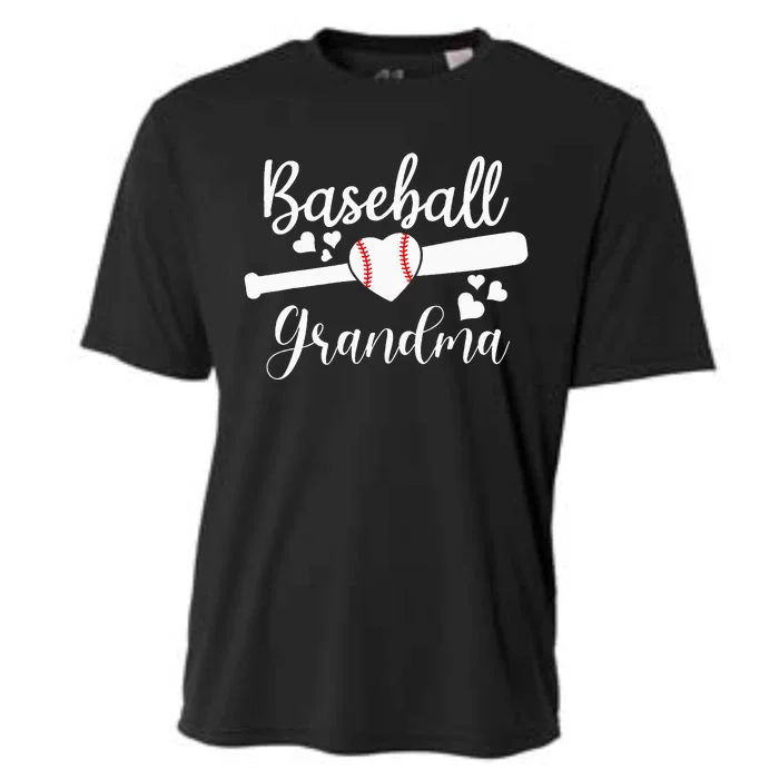 Baseball Lover Cute Baseball Grandma Cooling Performance Crew T-Shirt