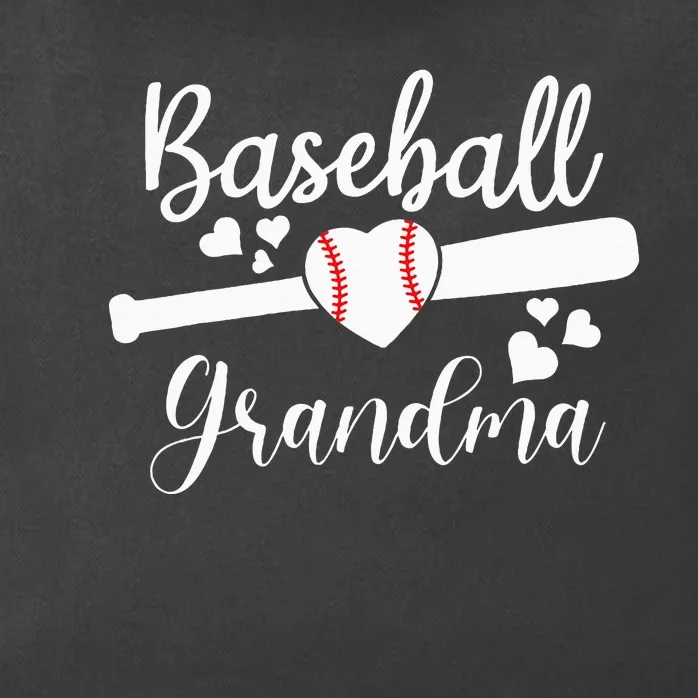 Baseball Lover Cute Baseball Grandma Zip Tote Bag