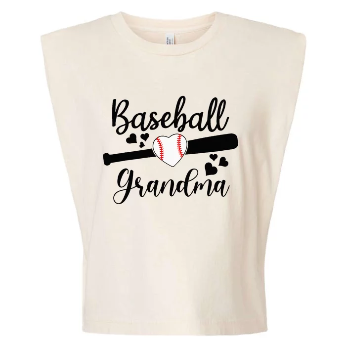 Baseball Lover Cute Baseball Grandma Garment-Dyed Women's Muscle Tee