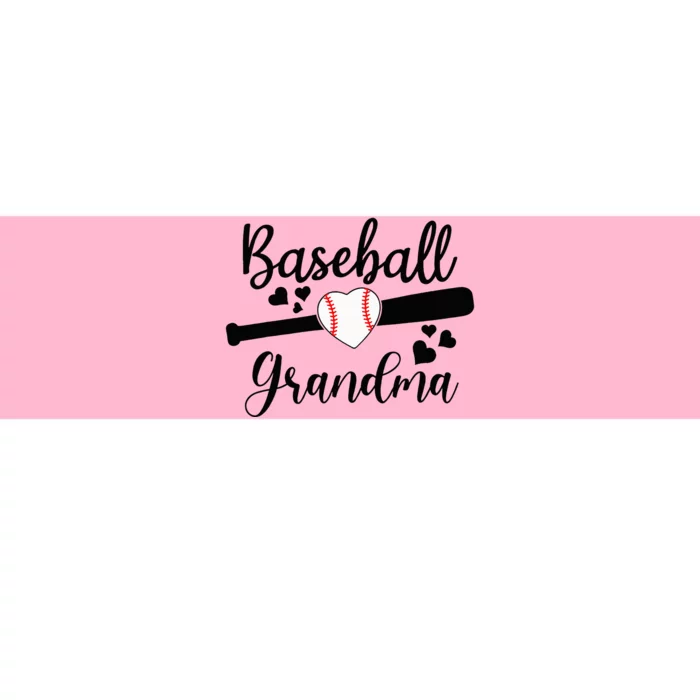 Baseball Lover Cute Baseball Grandma Bumper Sticker