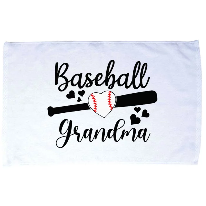 Baseball Lover Cute Baseball Grandma Microfiber Hand Towel