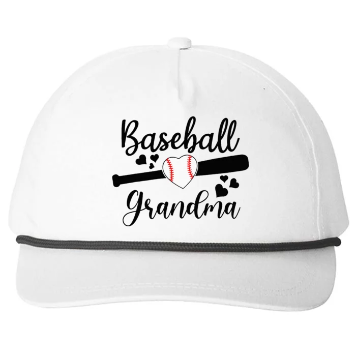 Baseball Lover Cute Baseball Grandma Snapback Five-Panel Rope Hat