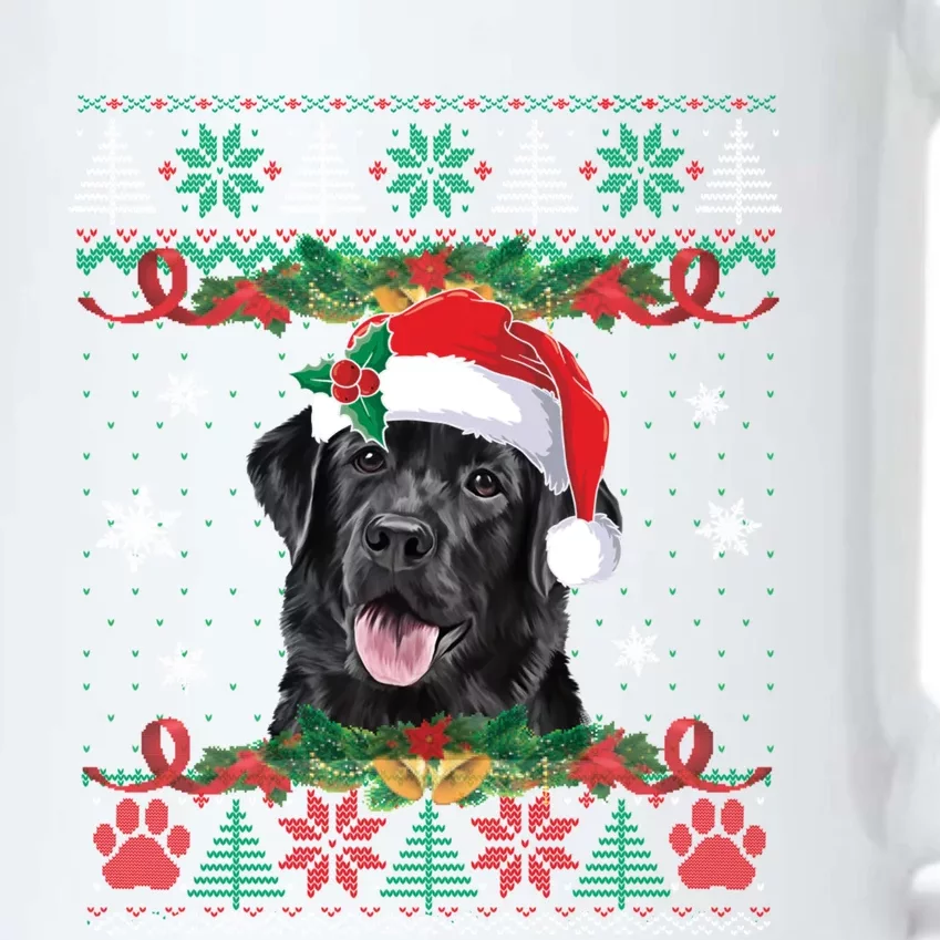 Black Lab Christmas Santa Ugly Sweater Dog Lover Xmas Gift Black Color Changing Mug