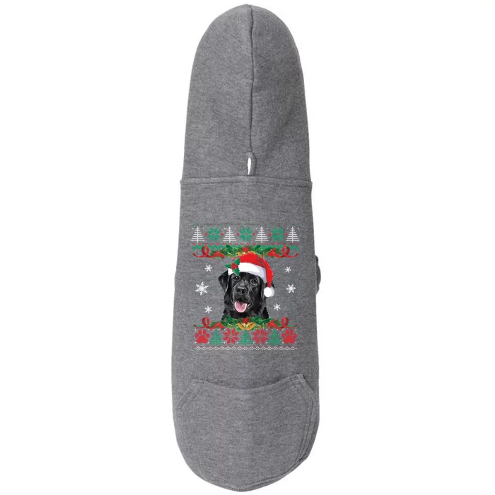 Black Lab Christmas Santa Ugly Sweater Dog Lover Xmas Gift Doggie 3-End Fleece Hoodie