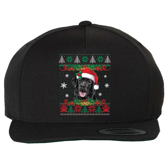 Black Lab Christmas Santa Ugly Sweater Dog Lover Xmas Cute Gift Wool Snapback Cap