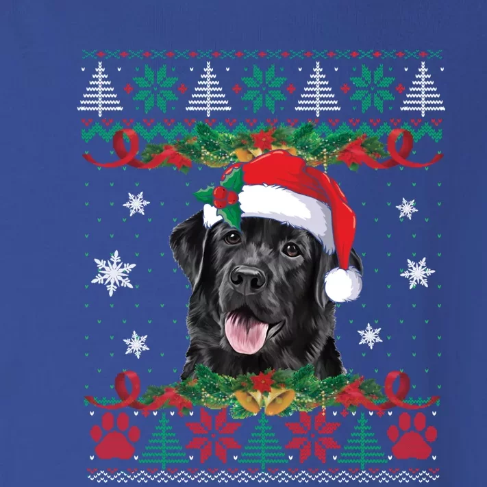 Black Lab Christmas Santa Ugly Sweater Dog Lover Xmas Cute Gift Toddler Long Sleeve Shirt