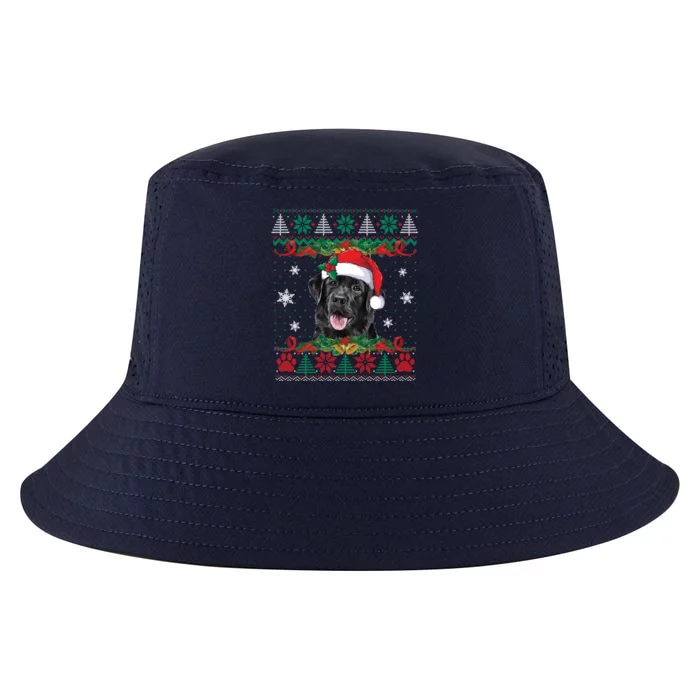 Black Lab Christmas Santa Ugly Sweater Dog Lover Xmas Cute Gift Cool Comfort Performance Bucket Hat