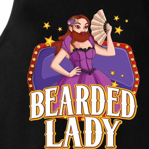 Bearded Lady Costume Circus Staff Carnival Lovers Ladies Tri-Blend Wicking Tank