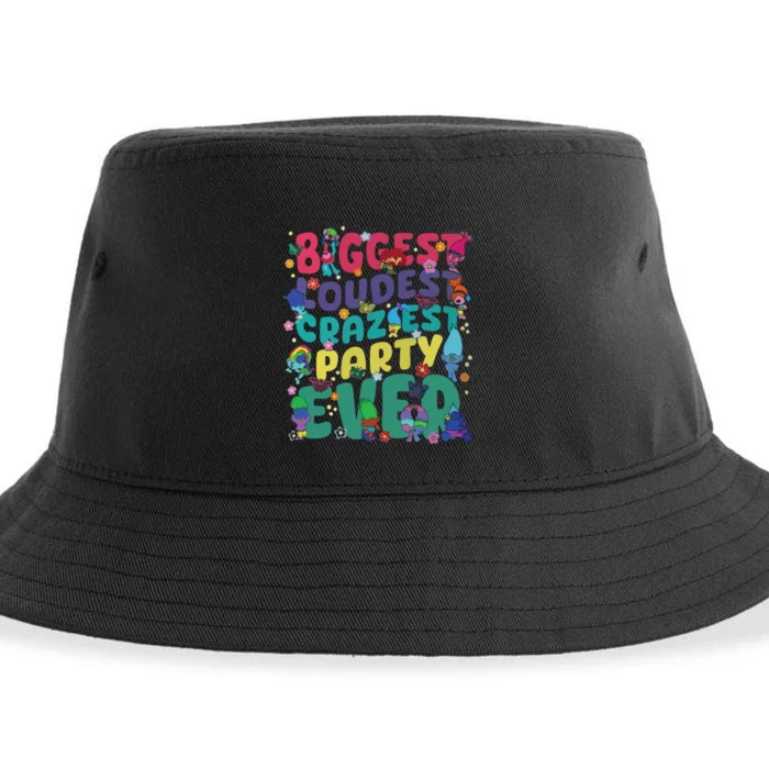 Biggest Loudest Craziest Party Ever Trolls Sustainable Bucket Hat