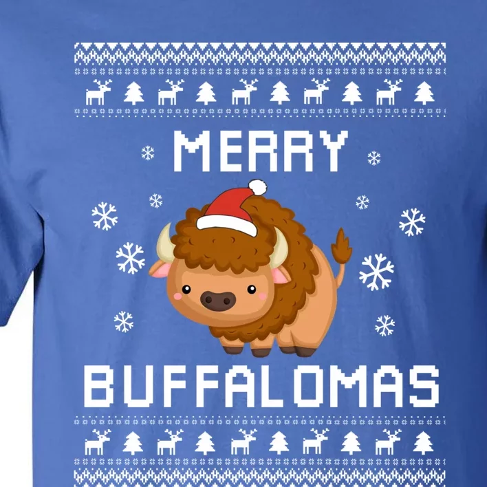 Buffalo Lover Christmas Ugly Xmas Buffalo Sweater Bison Gift Tall T-Shirt