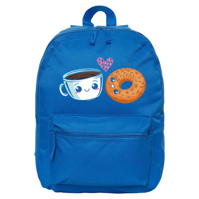 Bagel Lover Coffee Addict Foodie Bread Caffeine Gift 16 in Basic Backpack