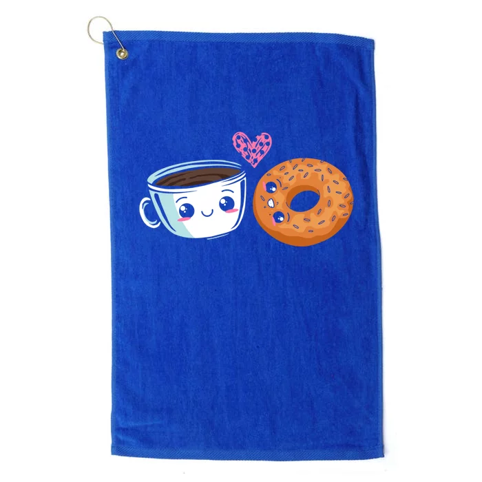 Bagel Lover Coffee Addict Foodie Bread Caffeine Gift Platinum Collection Golf Towel