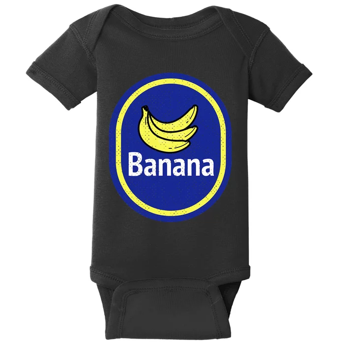 Banana Logo Costume Fruit Label Funny Easy Quick Halloween Baby Bodysuit