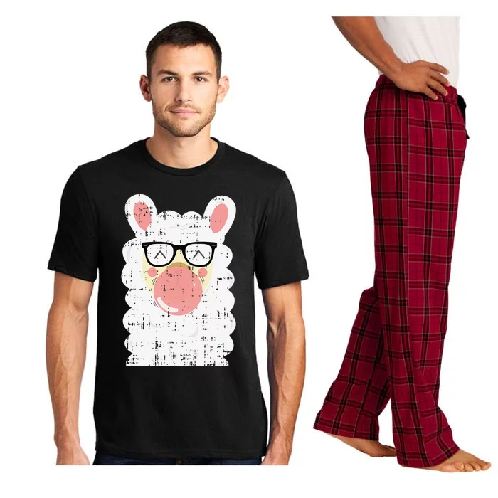 Bubblegum Llama Cute Funny Animal Halloween Gift Idea Pajama Set