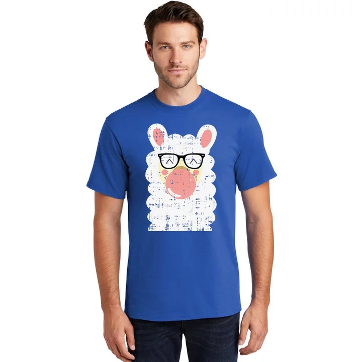 Bubblegum Llama Cute Funny Animal Halloween Gift Idea Tall T-Shirt