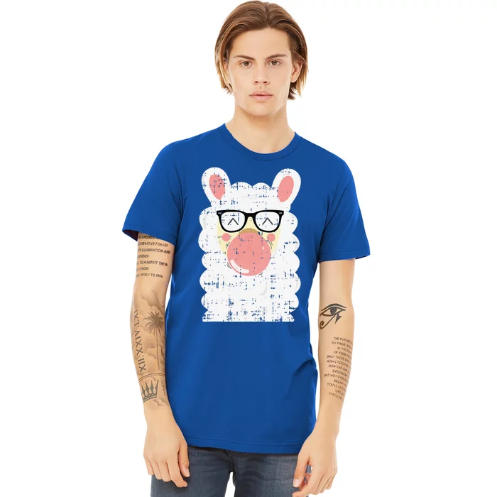 Bubblegum Llama Cute Funny Animal Halloween Gift Idea Premium T-Shirt