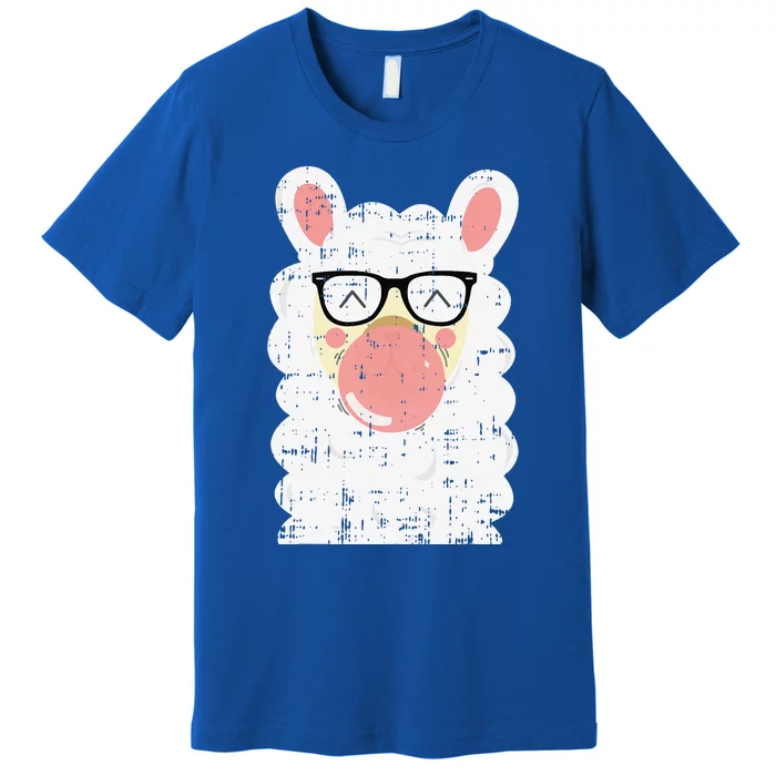 Bubblegum Llama Cute Funny Animal Halloween Gift Idea Premium T-Shirt