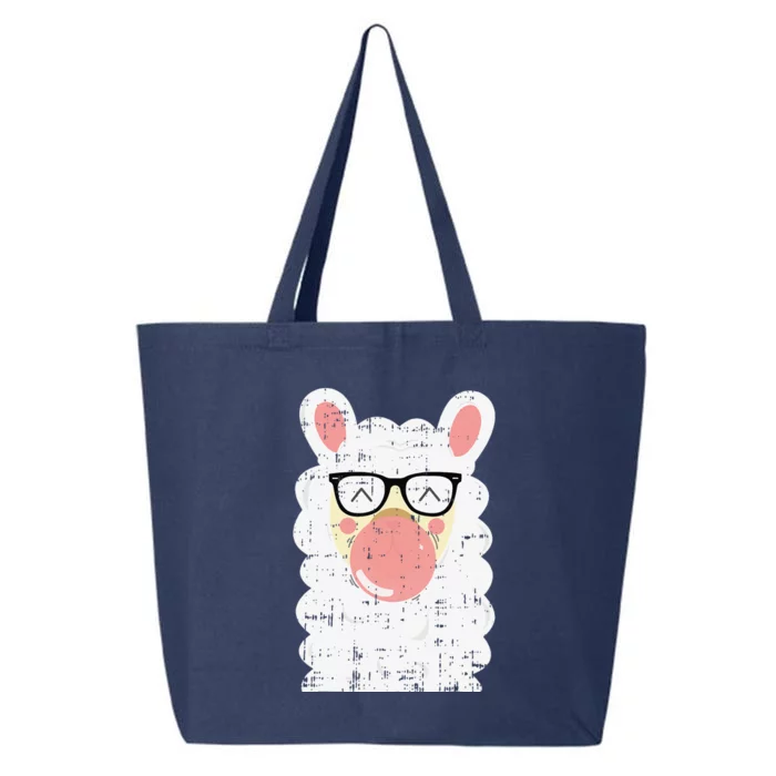 Bubblegum Llama Cute Funny Animal Halloween Gift Idea 25L Jumbo Tote