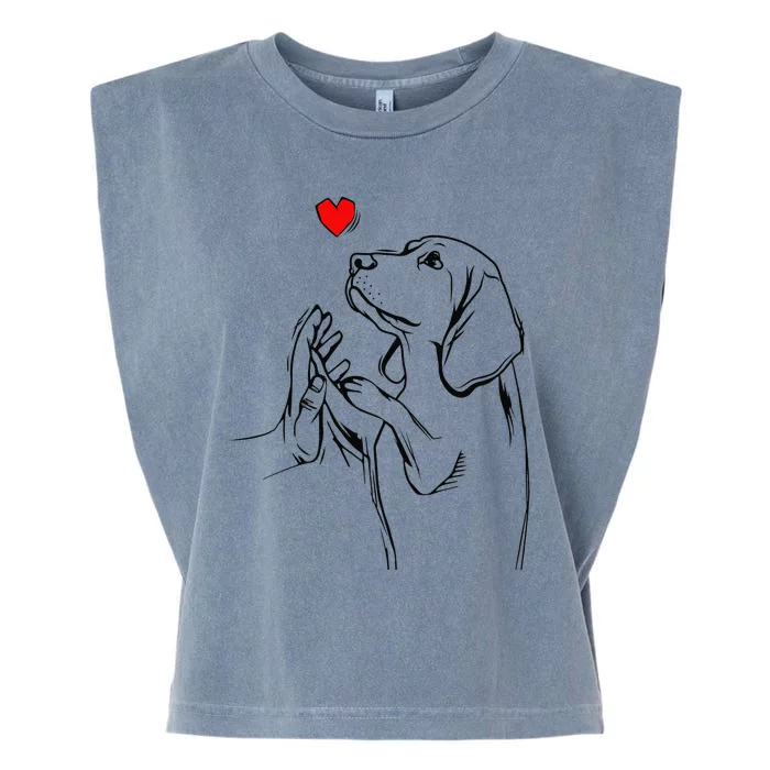 Beagle Love Cute Dog Mom Funny Gift Garment-Dyed Women's Muscle Tee