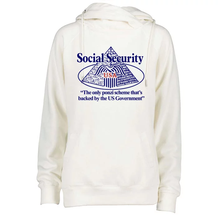 Barely Legal Clothing Social Security The Only Ponzi Scheme ThatS Backed By The Womens Funnel Neck Pullover Hood